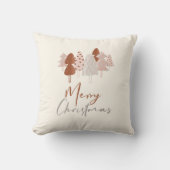 かわいい水の色のモダンスクリプトBohoクリスマスツリー クッション (正面)