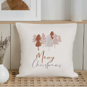 かわいい水の色のモダンスクリプトBohoクリスマスツリー クッション