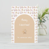 かわいい水の色の冬のグロー雪だるまCookie シーズンカード (スタンド正面)