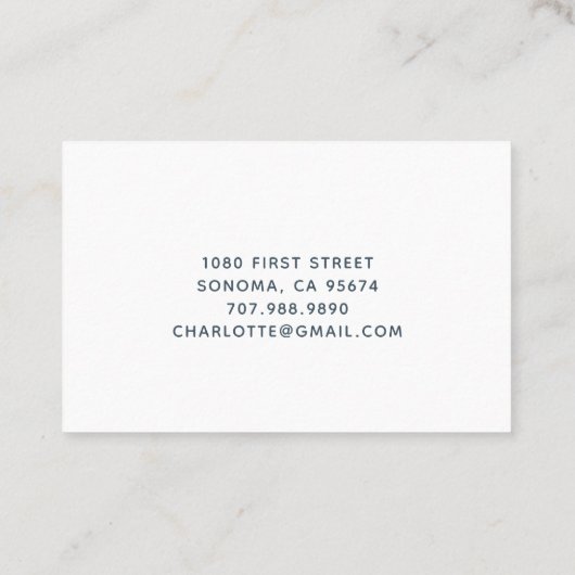 かわいい水の色の子どもベビーシッターの名刺 名刺 (裏面)