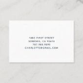 かわいい水の色の子どもベビーシッターの名刺 名刺 (裏面)