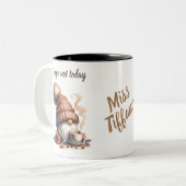 かわいい水の色の格言コーヒーマグ ツートーンマグカップ (正面左)