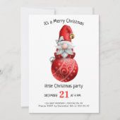 かわいい水の色の格言リトルクリスマスパーティーinv 招待状 (正面)