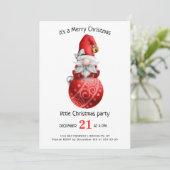 かわいい水の色の格言リトルクリスマスパーティーinv 招待状 (スタンド正面)