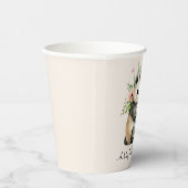 かわいい水の色の花&ベアーベビーシャワー 紙コップ (右)