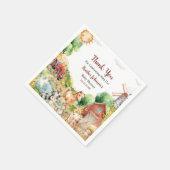 かわいい水の色の農場ベビーシャワー スタンダードカクテルナプキン (角)