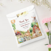 かわいい水の色の農場ベビーシャワー フェイバーバッグ (封をした状態)