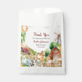 かわいい水の色の農場ベビーシャワー フェイバーバッグ (正面)