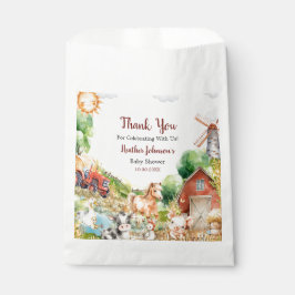 かわいい水の色の農場ベビーシャワー フェイバーバッグ