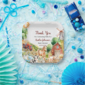 かわいい水の色の農場ベビーシャワー ペーパープレート (パーティー)