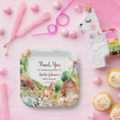 かわいい水の色の農場ベビーシャワー ペーパープレート (パーティー)