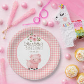 かわいい水の色の農業動物の赤ちゃんシャワー ペーパープレート (パーティー)