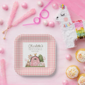 かわいい水の色の農業動物の赤ちゃんシャワー ペーパープレート (パーティー)