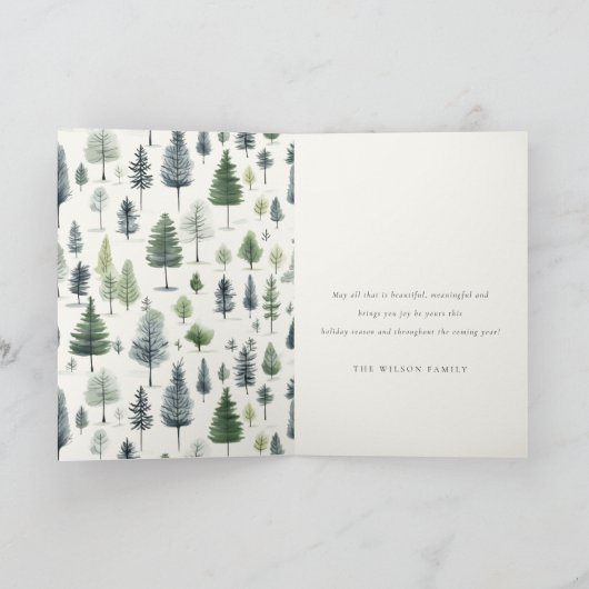 かわいい水の色の雪だるまそれを雪のクリスマス シーズンカード (内部)