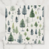 かわいい水の色の雪だるまそれを雪のクリスマス フェイバータグ (裏面)