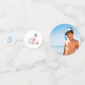 かわいい水の色アクソロット誕生日パーティー コンフェッティ (正面)