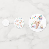 かわいい水の色アクソロット誕生日パーティー コンフェッティ (裏面)