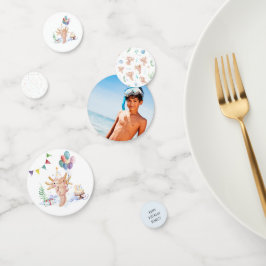 かわいい水の色アクソロット誕生日パーティー コンフェッティ