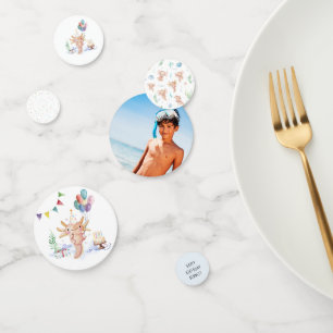 かわいい水の色アクソロット誕生日パーティー コンフェッティ