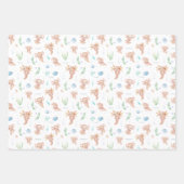 かわいい水の色アクソロット誕生日パーティー ラッピングペーパーシート (正面2)