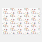 かわいい水の色アクソロット誕生日パーティー ラッピングペーパーシート (正面)