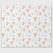 かわいい水の色アクソロット誕生日パーティー ラッピングペーパー (フラット)
