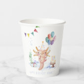 かわいい水の色アクソロット誕生日パーティー 紙コップ (裏面)