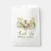 かわいい水の色アヒル男の赤ちゃんシャワー フェイバーバッグ (正面)