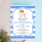 かわいい水の色エンジェルボーイ洗礼スペインのin 招待状