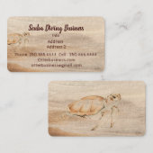 かわいい水の色オッタースキューバダイビングまたは海海 名刺 (正面/裏面)