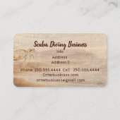 かわいい水の色オッタースキューバダイビングまたは海海 名刺 (正面)