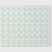 かわいい水の色ガーデンラビットギフト ラッピングペーパー (フラット)