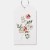 かわいい水の色キツネ冬のベビーシャワー ギフトタグ (裏面)