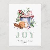 かわいい水の色クリスマススイーツホリデーハガキ シーズンポストカード (正面)