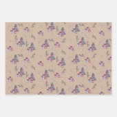 かわいい水の色クリスマスツリーオンクラフト ラッピングペーパーシート (正面)