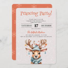 かわいい水の色クリスマストナインダホリデーパーティー 招待状