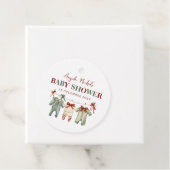 かわいい水の色クリスマスホリデーベビーシャワー フェイバータグ (インサイチュ)