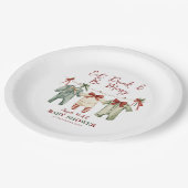 かわいい水の色クリスマスホリデーベビーシャワー ペーパープレート (アングル)