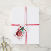 かわいい水の色クリスマス格言ギフトラベル ギフトタグ (より糸付き)
