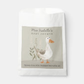 かわいい水の色グースベイビーシャワー好意バッグ フェイバーバッグ (正面)