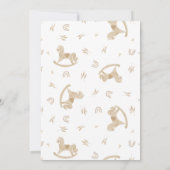 かわいい水の色シンプル赤ちゃん服ベビーシャワー 招待状 (裏面)