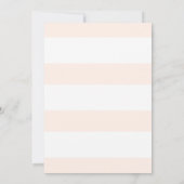 かわいい水の色ダッシュンドピーチフローラ赤ちゃんシャワー 招待状 (裏面)