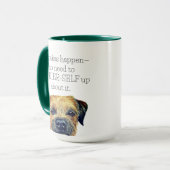 かわいい水の色テリアおもしろいド縁ど・ユーモア マグカップ (正面左)