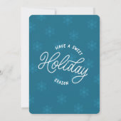 かわいい水の色トナカイのクリスマスホリデーパーティー 招待状 (裏面)