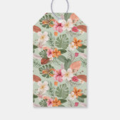 かわいい水の色トロピカルパンダキッズバレンタイン ギフトタグ (裏面)