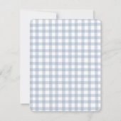 かわいい水の色バニーギンガムフラットサンキュー サンキューカード (裏面)