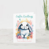 かわいい水の色バニーフローライースターカード シーズンカード (正面)