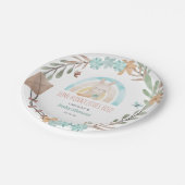 かわいい水の色バニーベビーシャワー ペーパープレート (アングル)