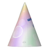 かわいい水の色パステルユニコーン虹のドーナツ パーティーハット (左)