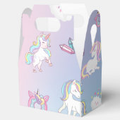 かわいい水の色パステルユニコーン虹のドーナツ フェイバーボックス (オープン)